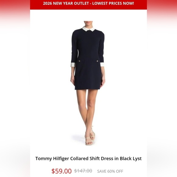 Tommy Hilfiger Women's Business Casual Dress Black&White 10 Medium - Picture 10 of 14